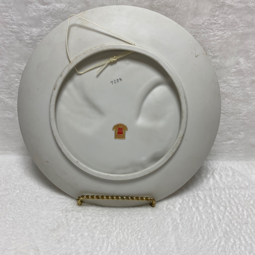 VTG Ardalt #7229 3D‎ Lenwile China Swan Wall Decor Plate Hand Painted Japan - Picture 3 of 8
